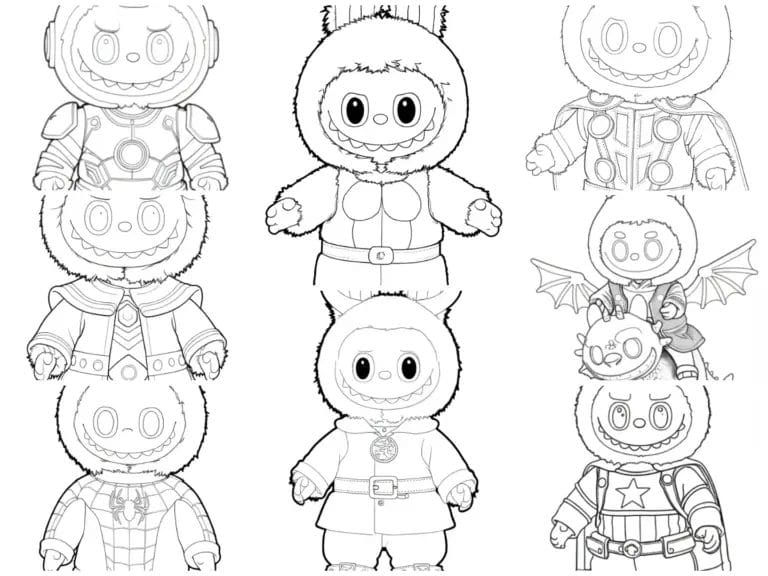 Free Labubu Coloring Pages Printables