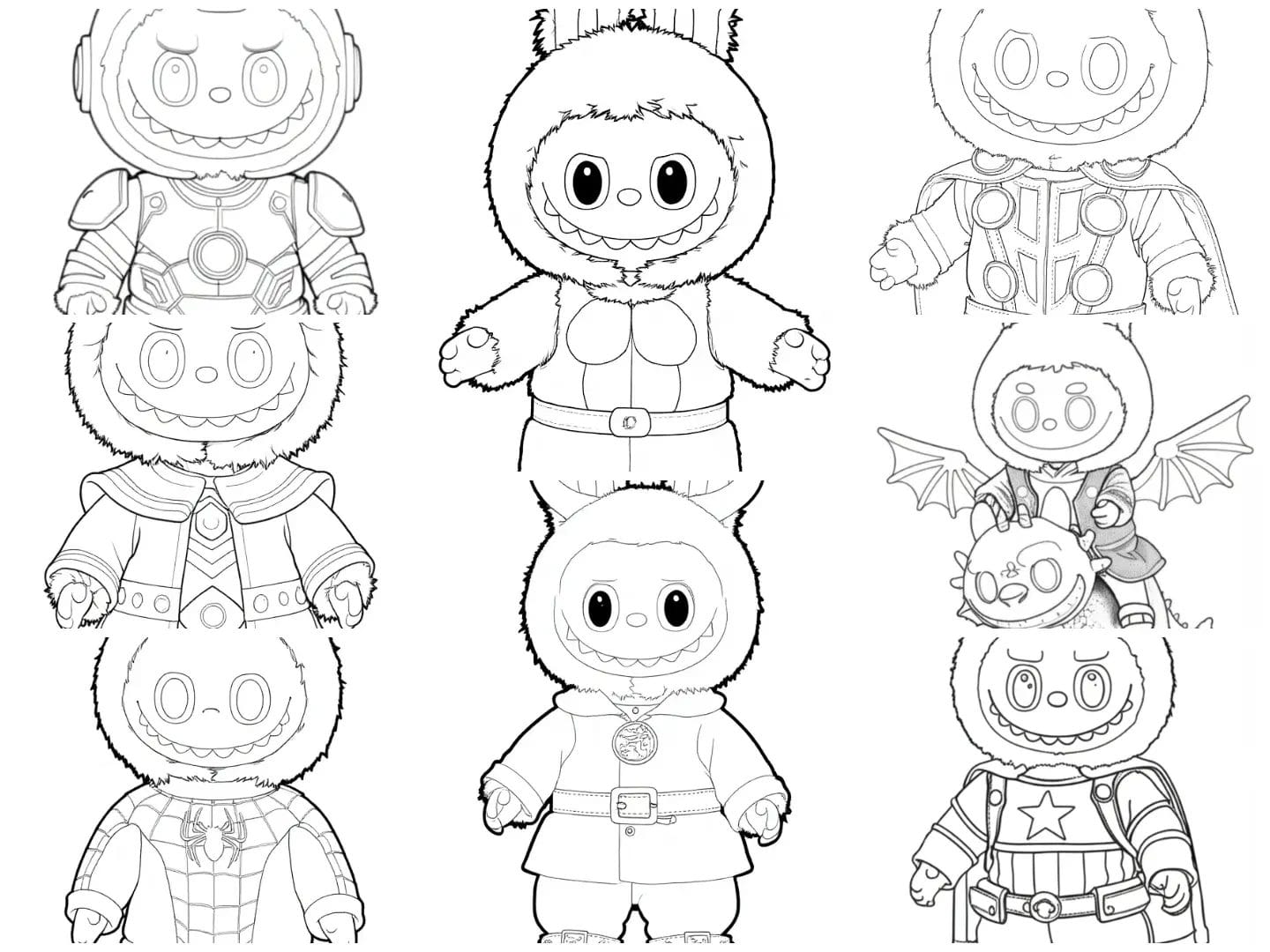 Free Labubu Coloring Pages Printables