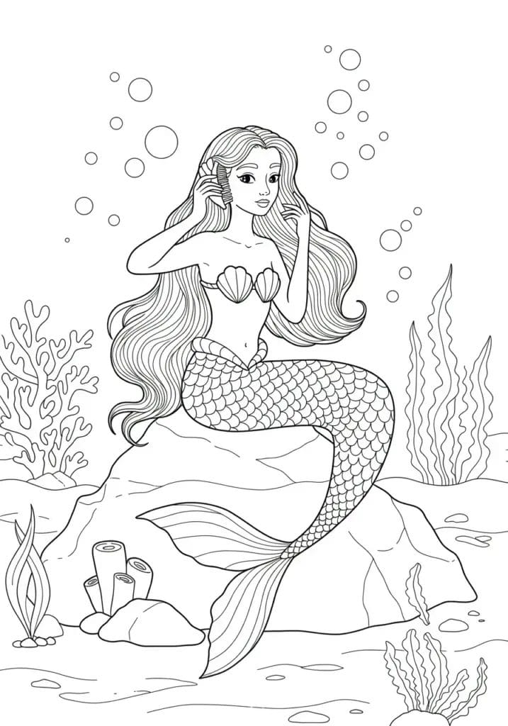 Mermaid-sitting-on-a-rock