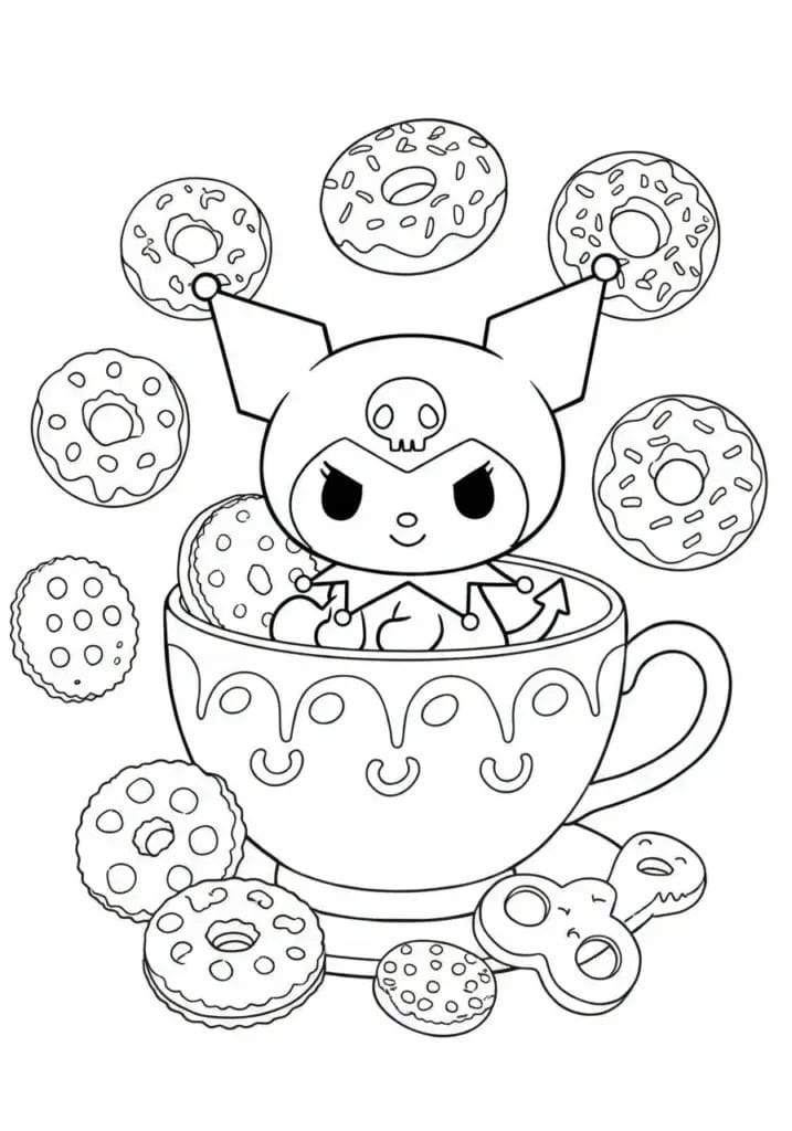 kuromi colouring pages 10