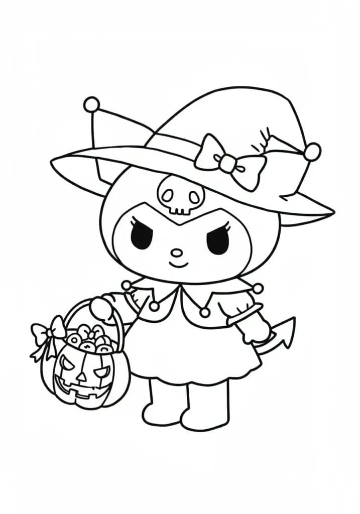 kuromi colouring pages 12