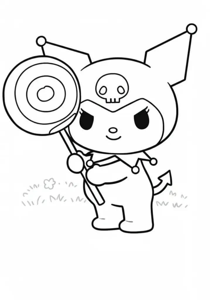 kuromi colouring pages 14