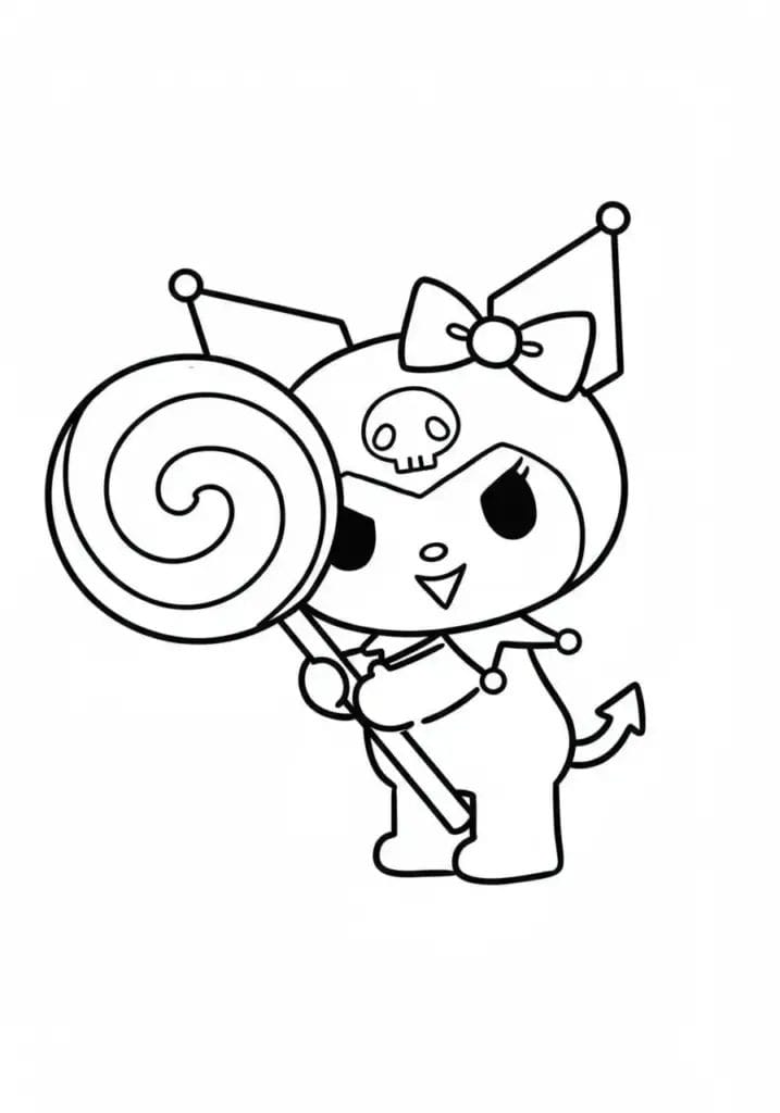 kuromi colouring pages 15