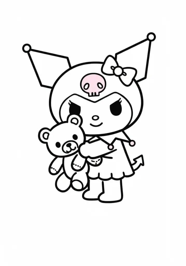 kuromi colouring pages 16