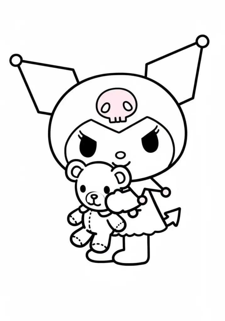 kuromi colouring pages 18