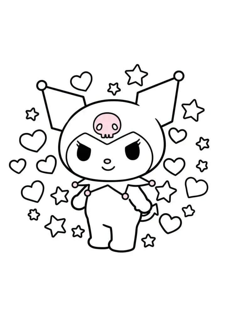 kuromi colouring pages 19