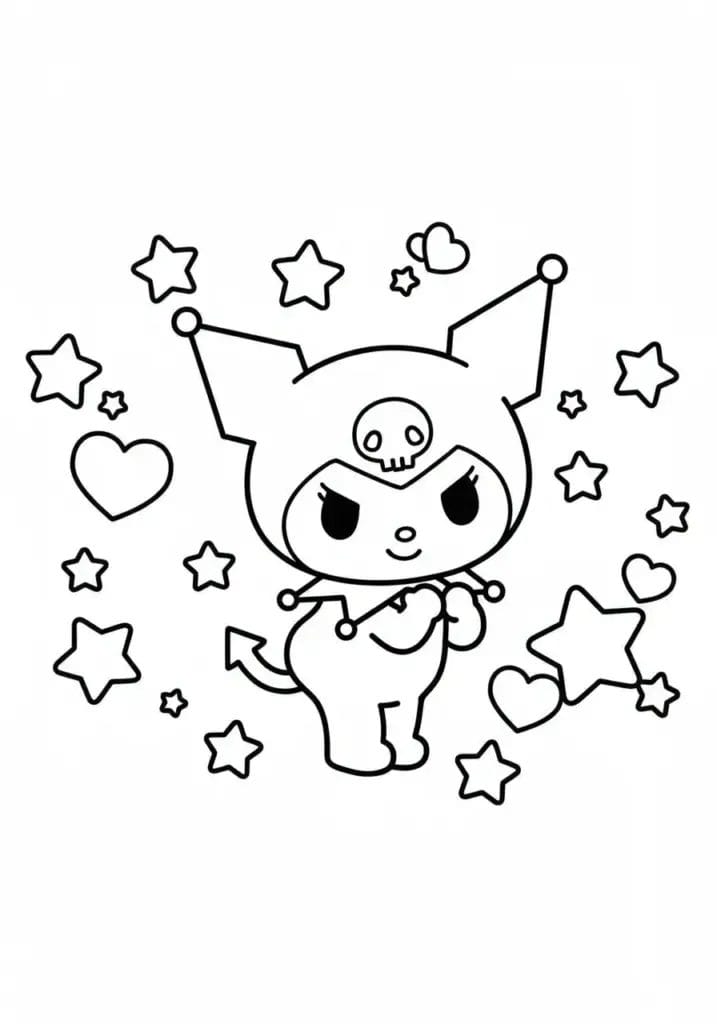 kuromi colouring pages 20