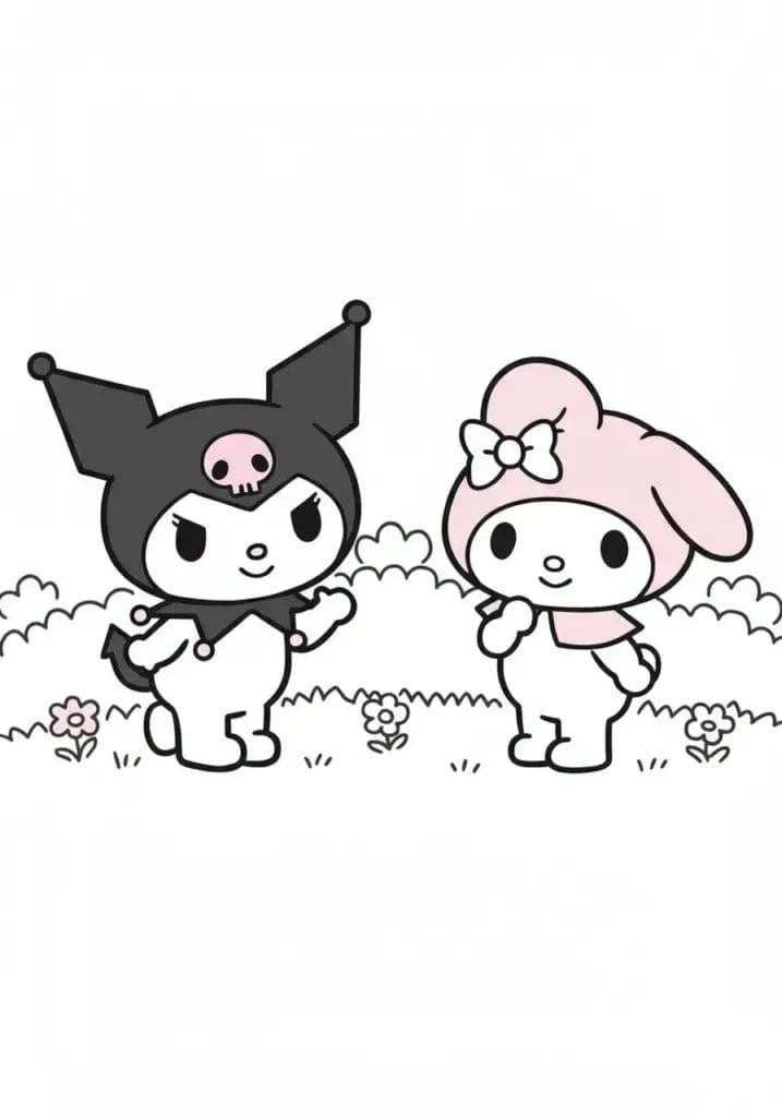 kuromi colouring pages 26