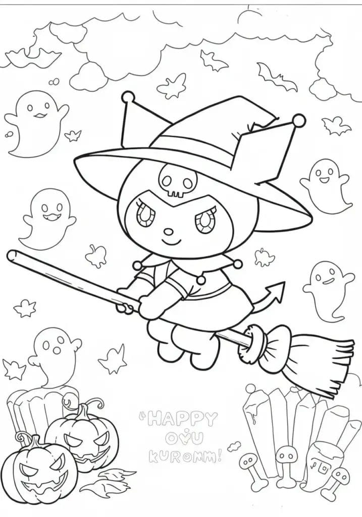 kuromi colouring pages 28