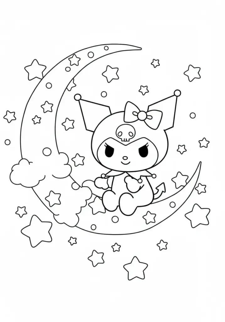 kuromi colouring pages 36