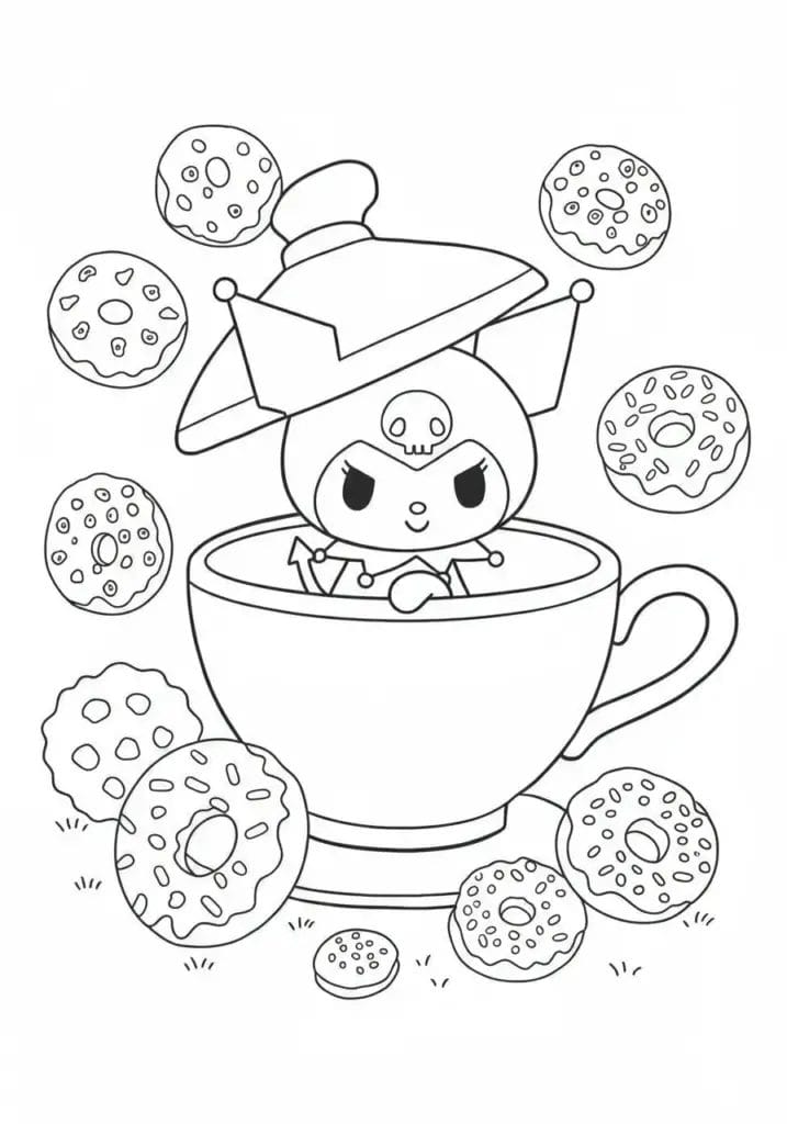 kuromi colouring pages 9